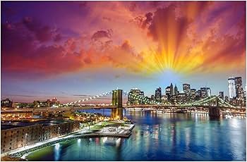 Amazon.co.jp: ニューヨーク市ブルックリン橋ナイトビュー風景